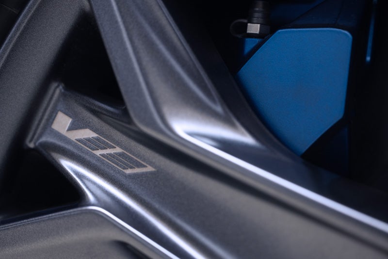 Close-up of the 2026 OPTIQ-V Brembo Performance Front Brakes | Stadium Cadillac in Salem OH